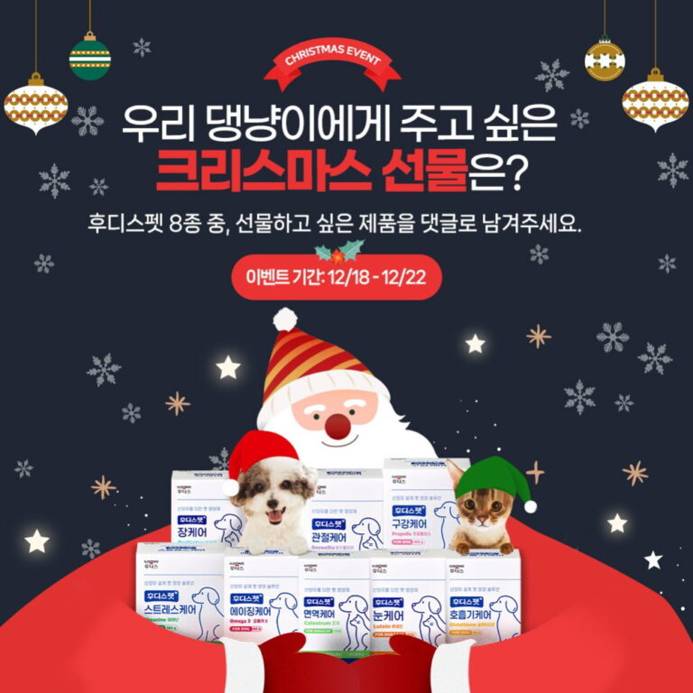 일동후디스 후디스펫, 우리 댕냥이 위한 크리스마스 SNS이벤트