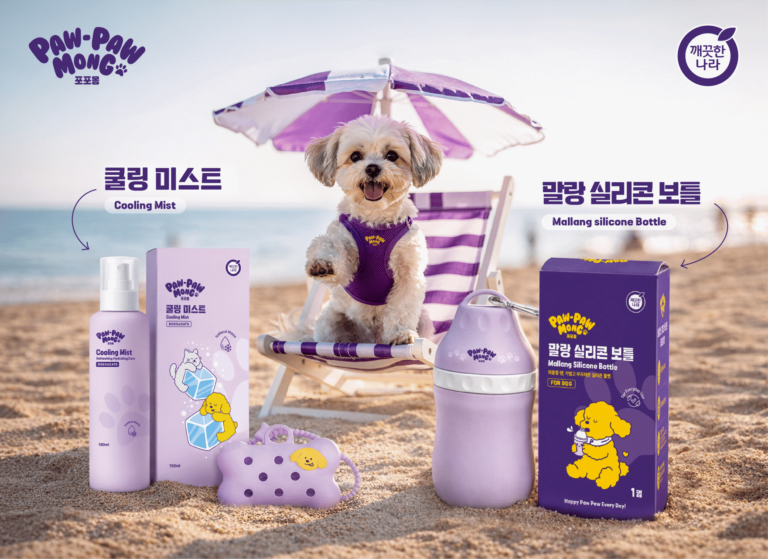 깨끗한나라 포포몽, 반려견 여름 산책 위한 쿨링·수분 케어 2종 출시